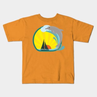 Dolphin at Sunset Kids T-Shirt